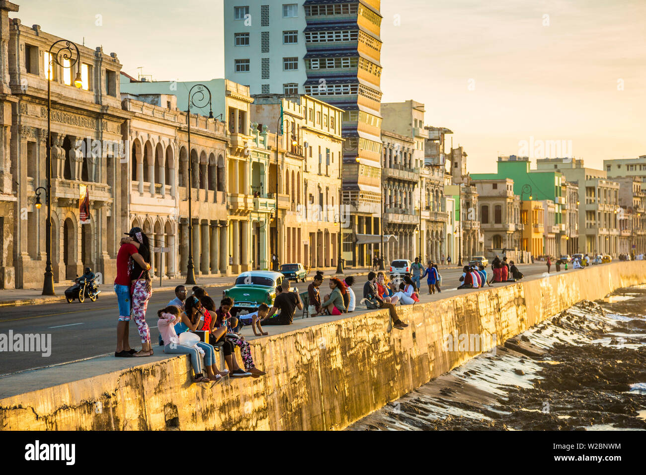The Malecon, Centro Habana, Havana, Cuba Stock Photo