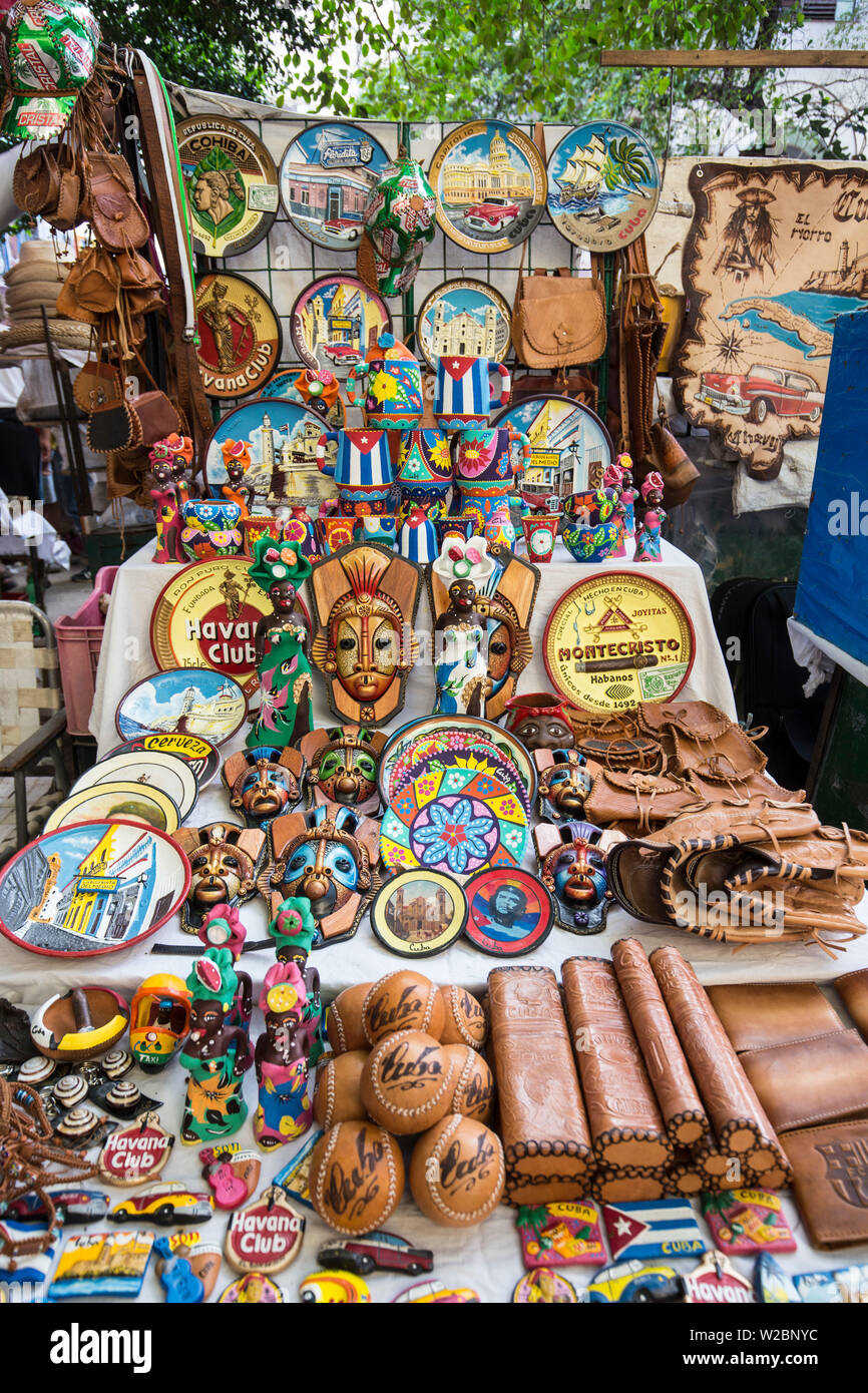 Souvenir market in Vedado, Havana, Cuba Stock Photo