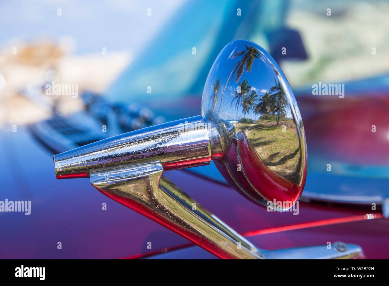 1959 Dodge Custom Loyal Lancer Convertible, Playa del Este, Havana, Cuba Stock Photo