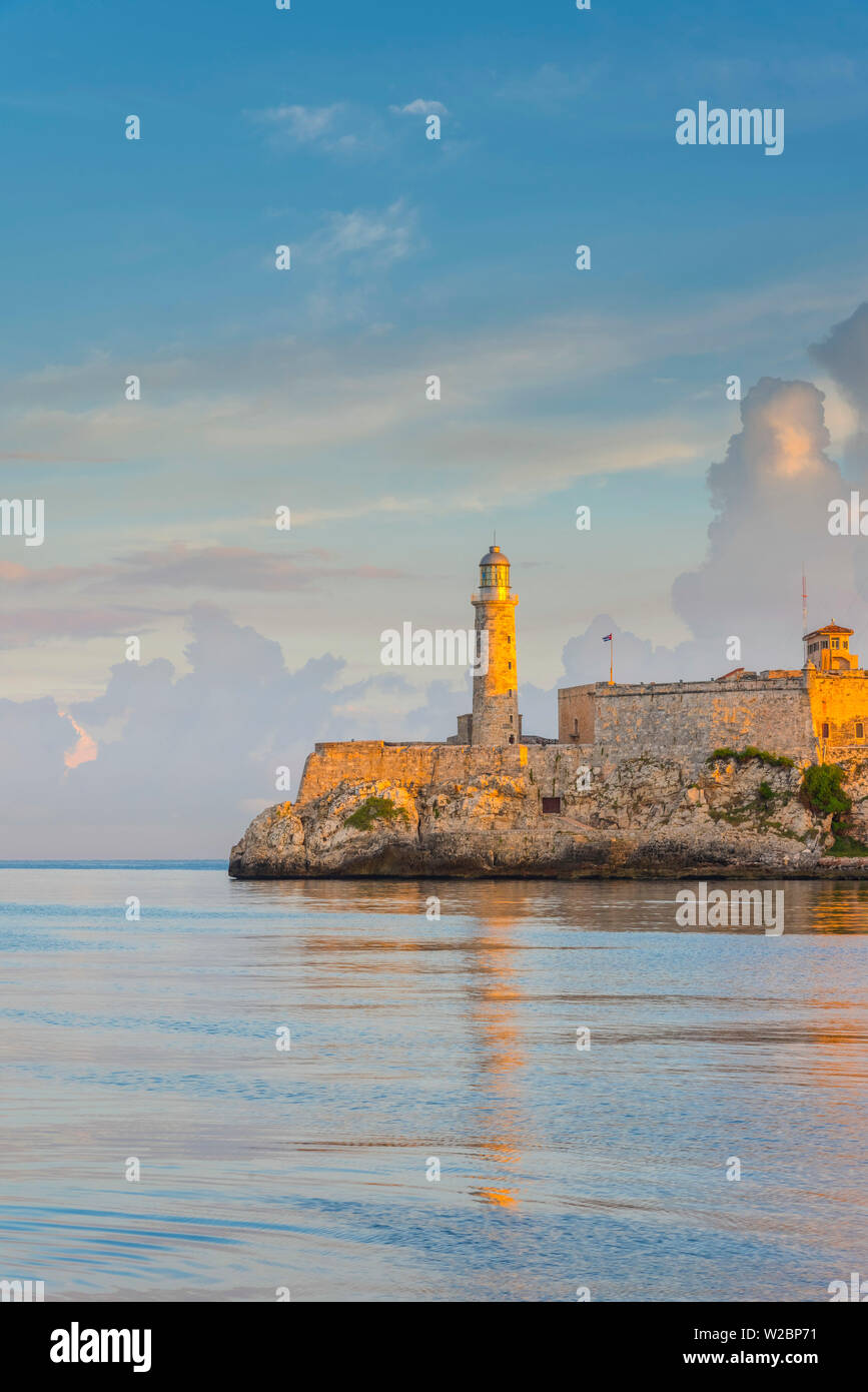 Portrait format of Castillo Del Morro, Carretera de la Cabana, lighthouse  and fortress, Havana, Cuba. Designed by Giovanni Batti Stock Photo - Alamy