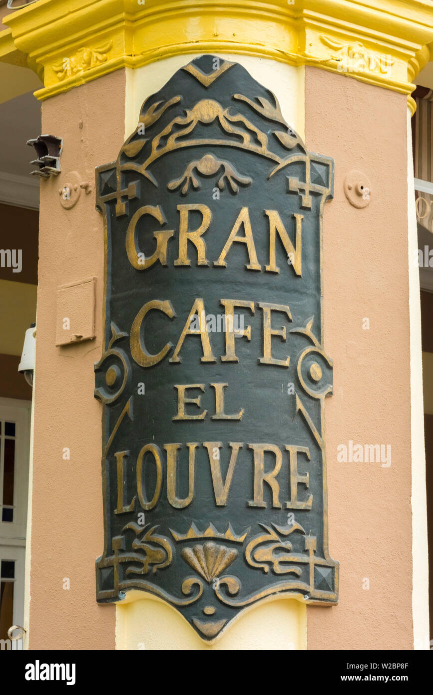 Cuba, Havana, Hotel Inglaterra Stock Photo