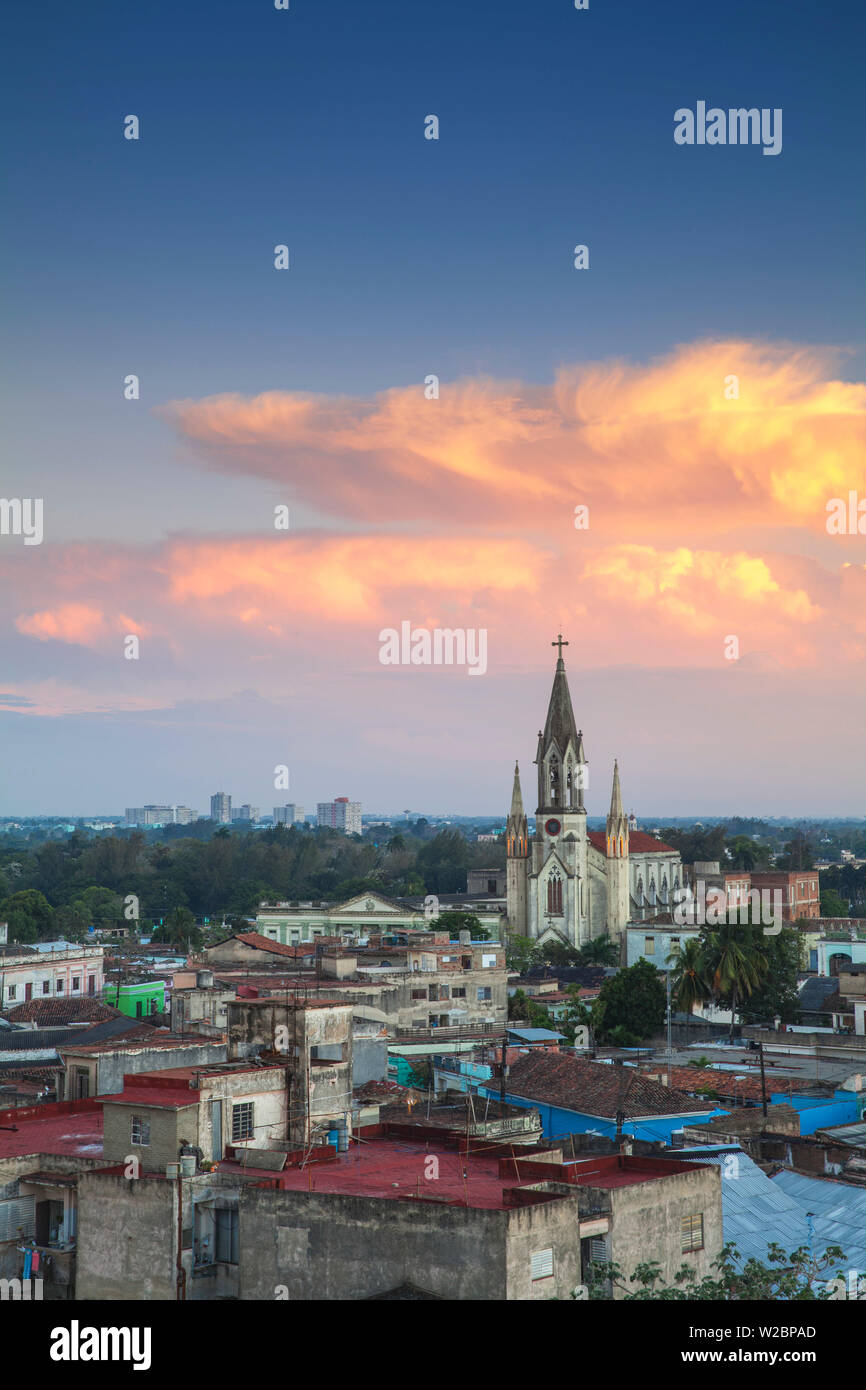 Cuba, Camaguey Province, Camaguey, View of city looking towards Iglesia