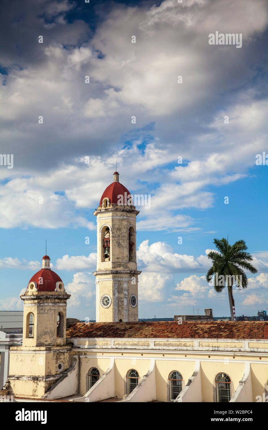 Cuba, Cienfuegos, Parque Marti, View of  Catedral  de la Purisima Concepcion Stock Photo