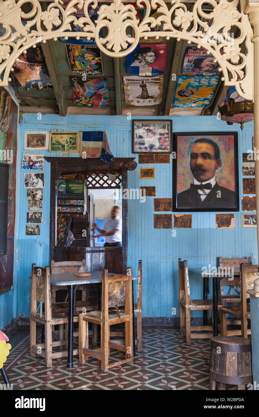 Cuba, Santiago de Cuba Province, Santiago de Cuba, Casa de la Tradiciones - music house/bar Stock Photo