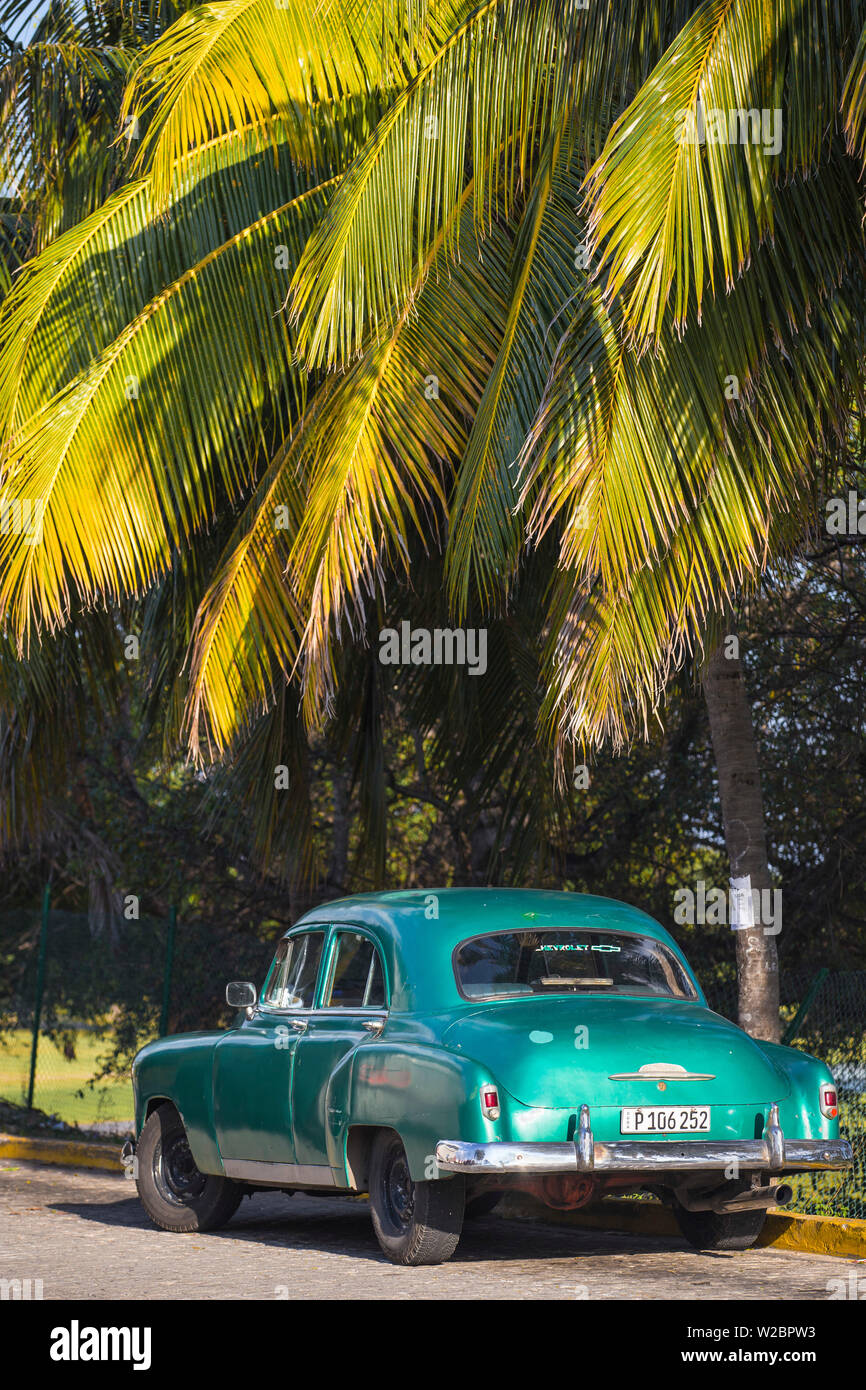Cuba, Varadero, Classic vintage American car Stock Photo