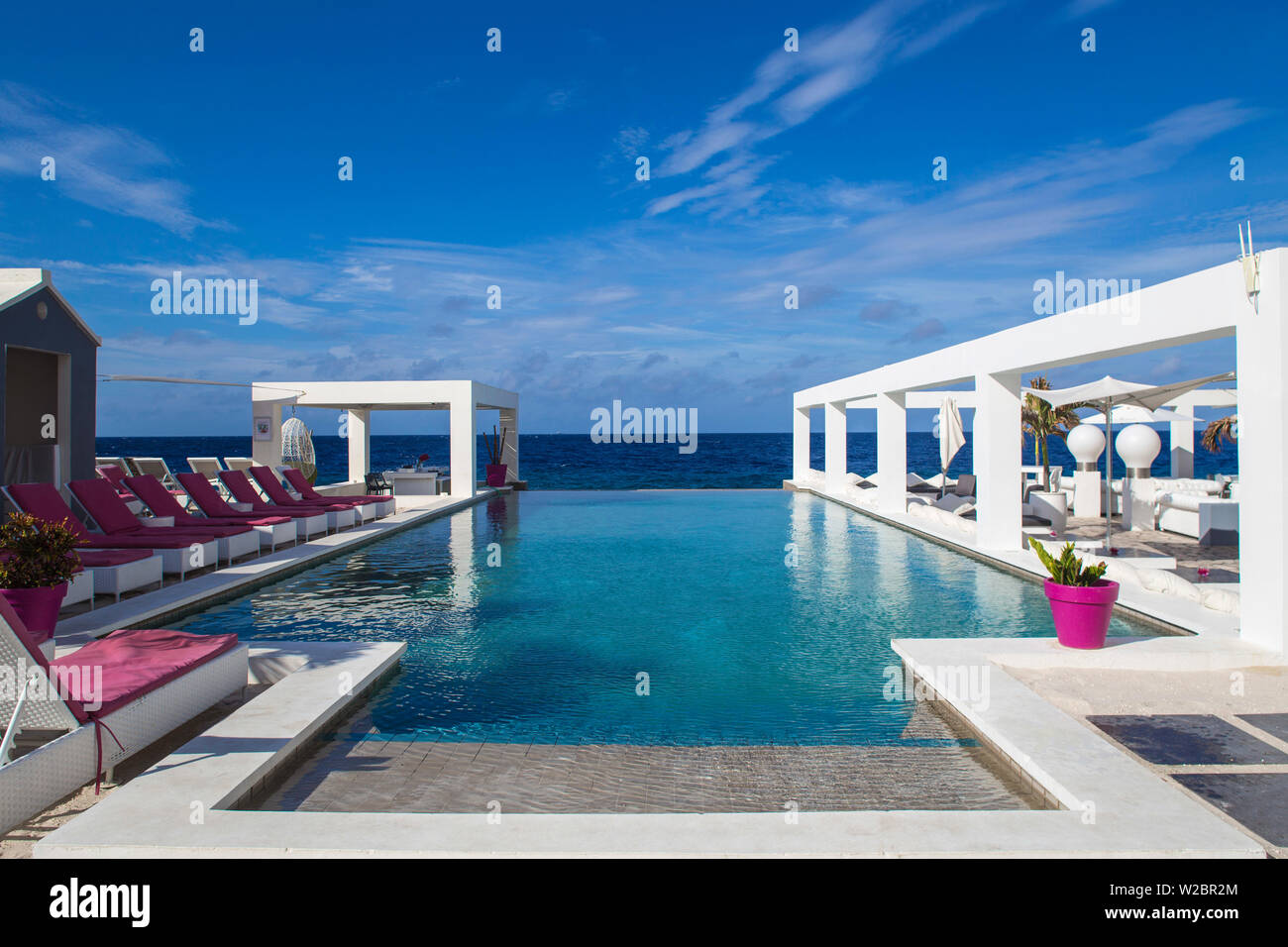 Curacao, Willemstad, Pietermaai, Oceanclub Saint Tropez Stock Photo
