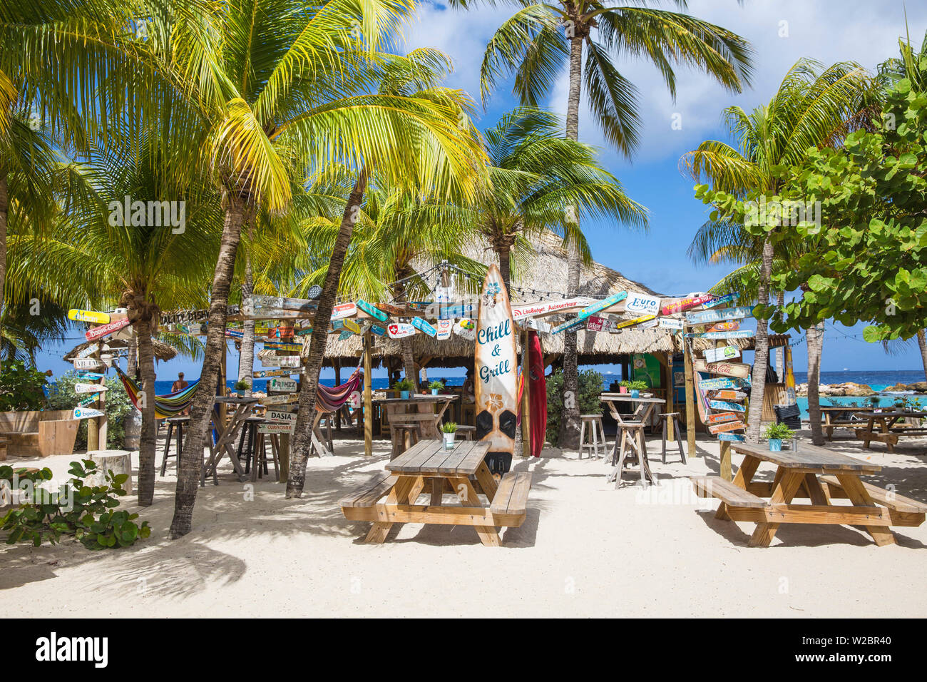 Curacao, Willemstad, Seaquarium beach, also known as Mambo beach Stock Photo