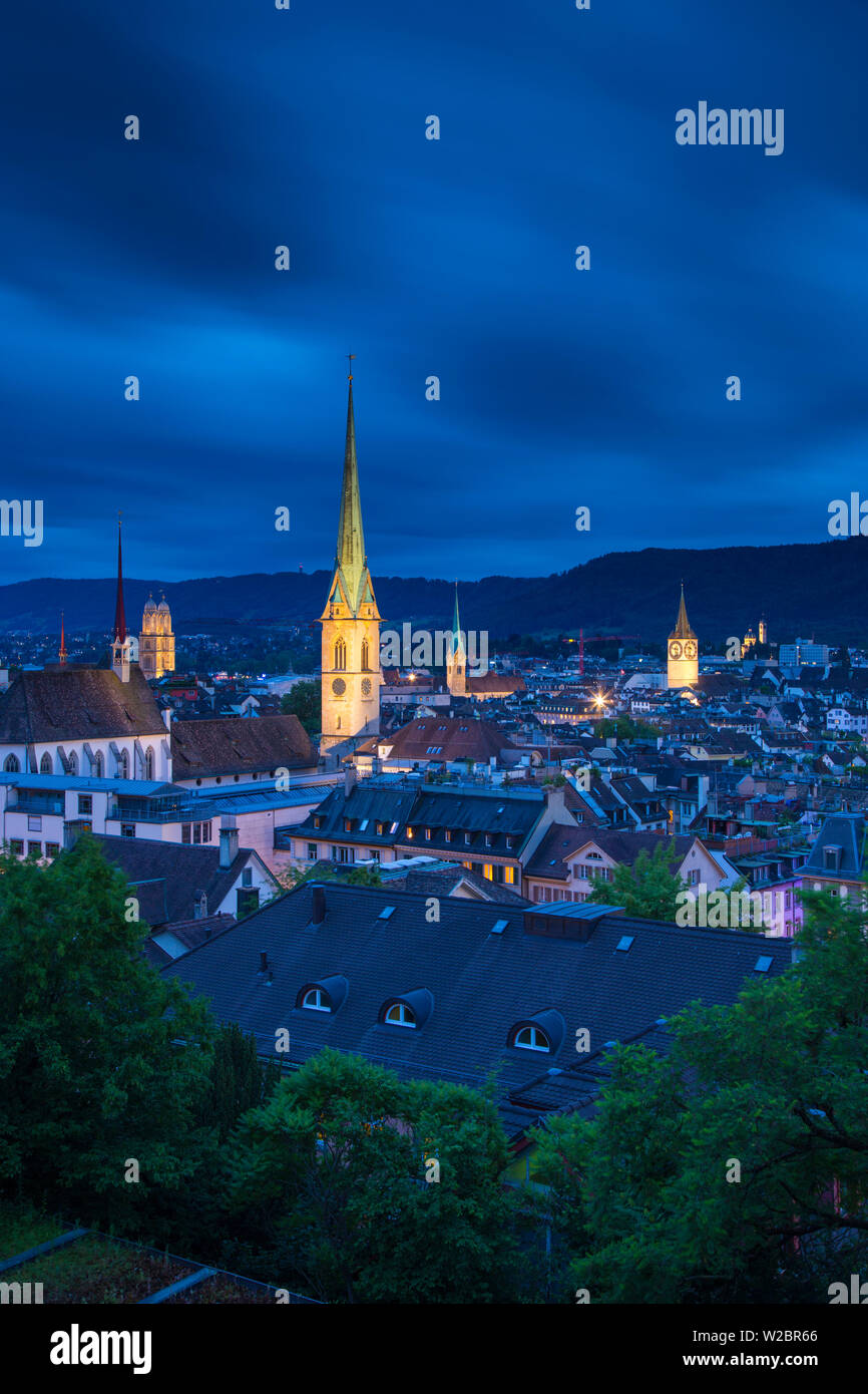 City skyline, Zurich, Switzerland Stock Photo