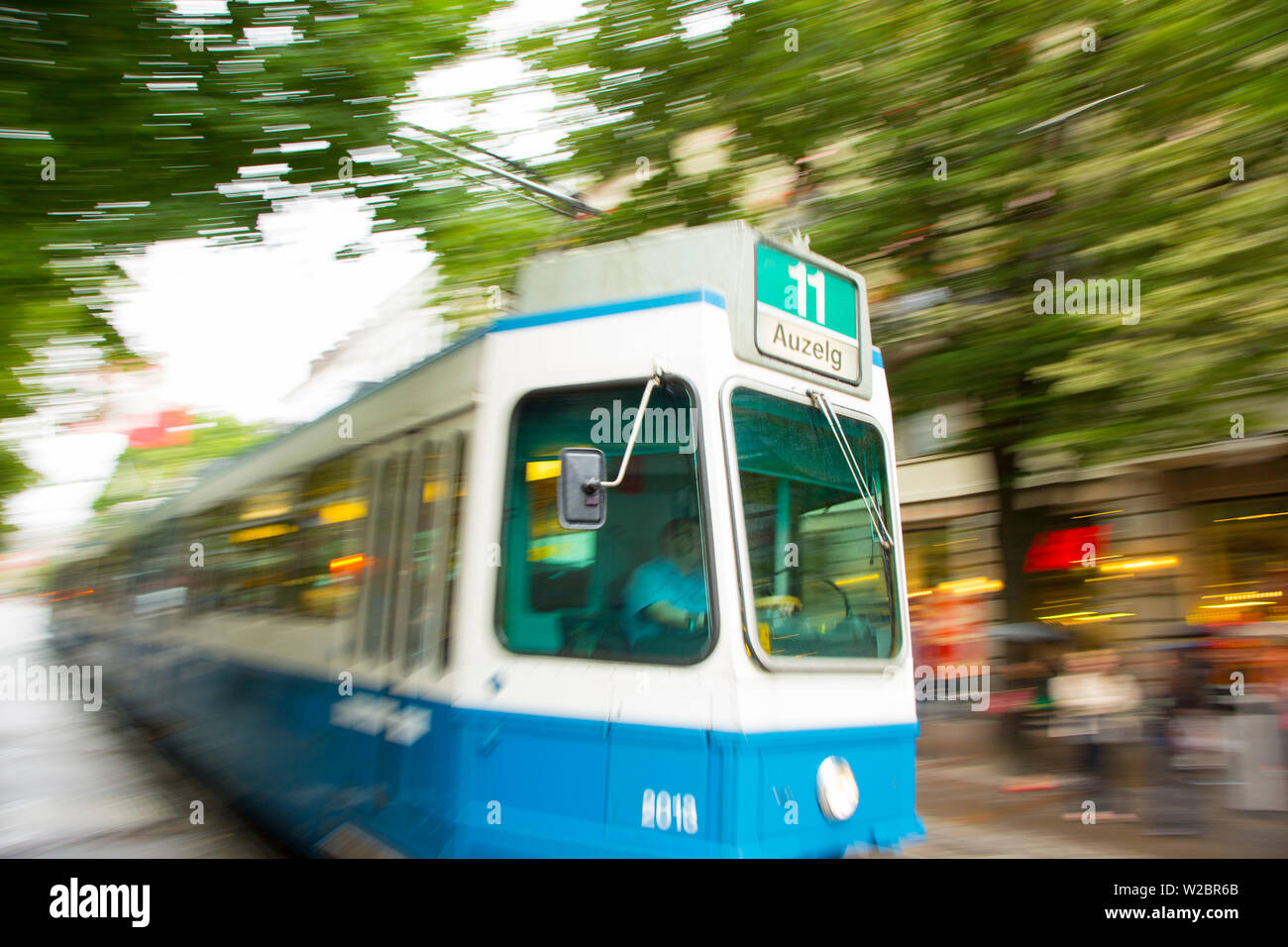 Tram, Zurich, Switzerland Stock Photo