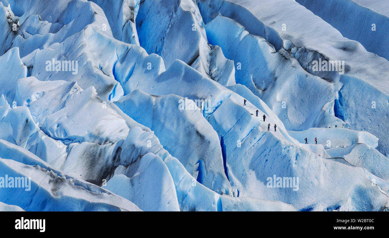 Chile, Patagonia, Torres del Paine National Park (UNESCO Site), Lake and Glacier Grey Stock Photo