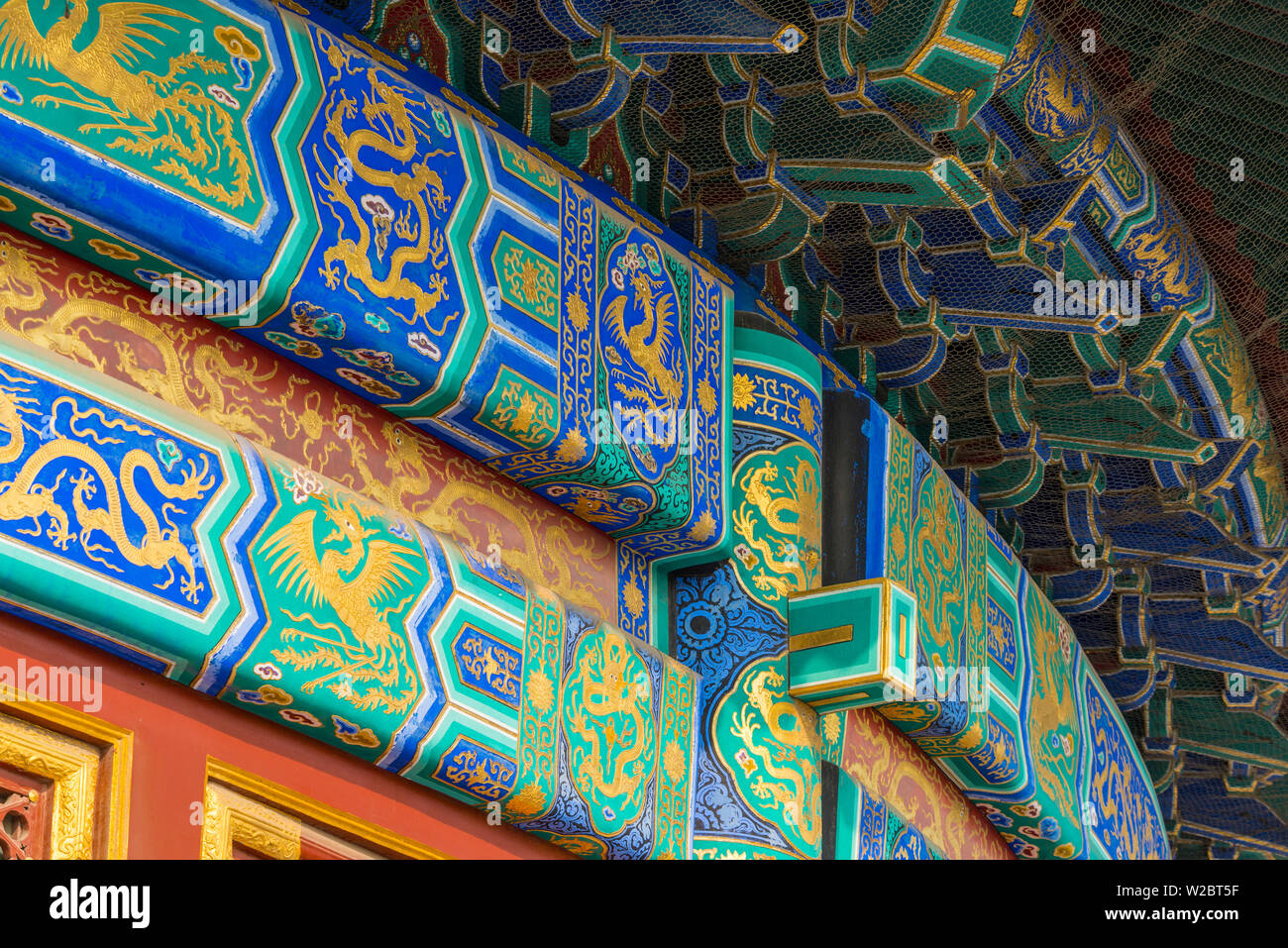 China, Beijing, Tiantan Park, Temple of Heaven, Hall of Prayer for Good Harvests Stock Photo
