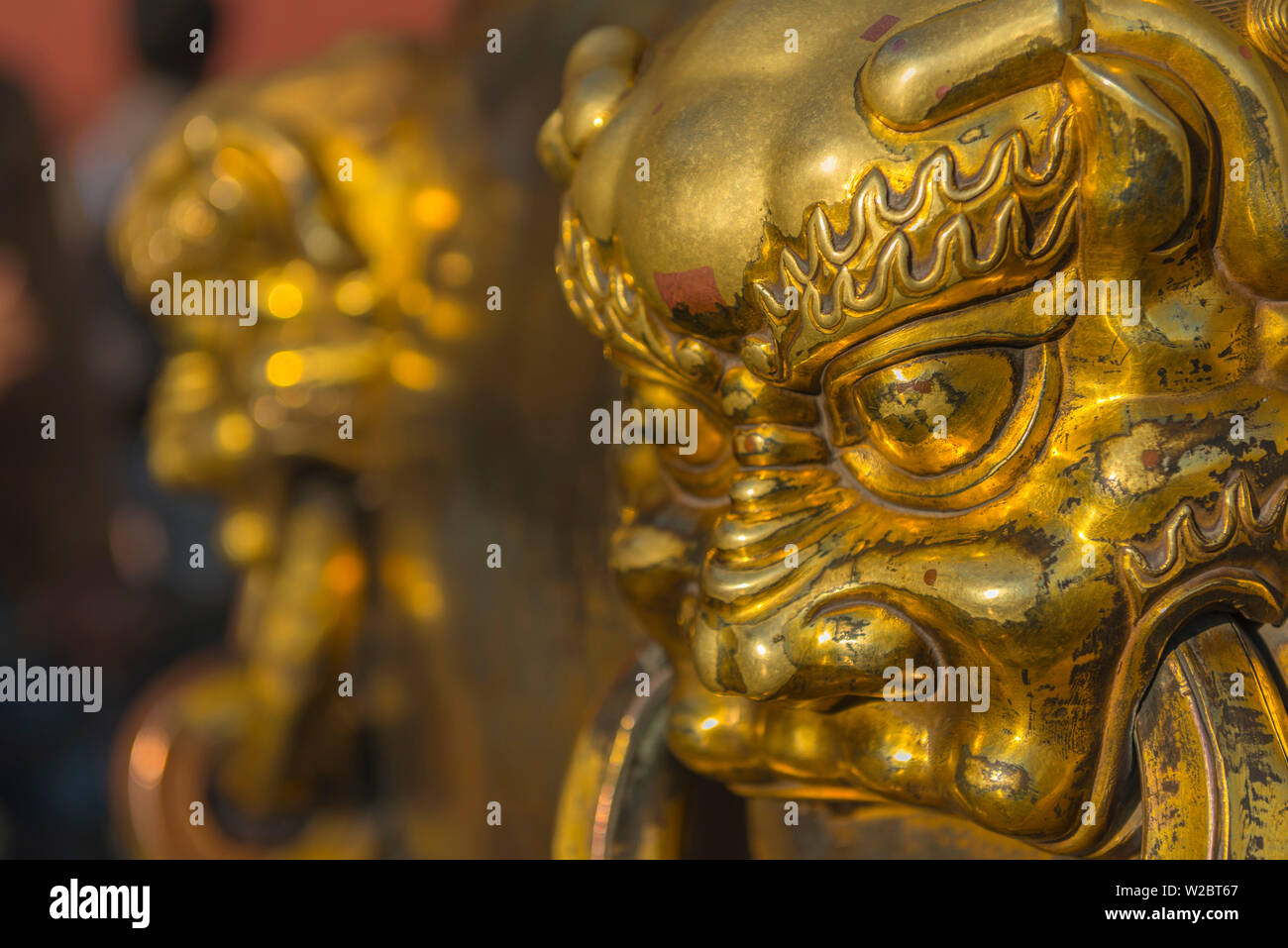 China, Beijing, Forbidden City, Hall of Supreme Harmony, Water Vat detail Stock Photo