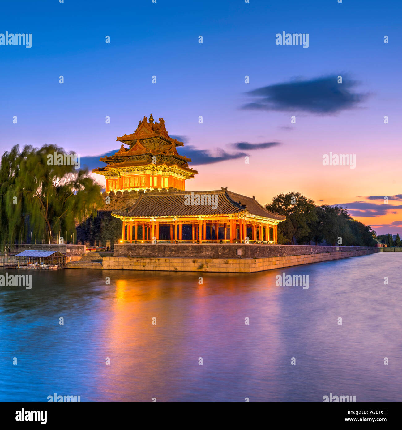 China, Beijing, Forbidden City, Palace Moat Stock Photo