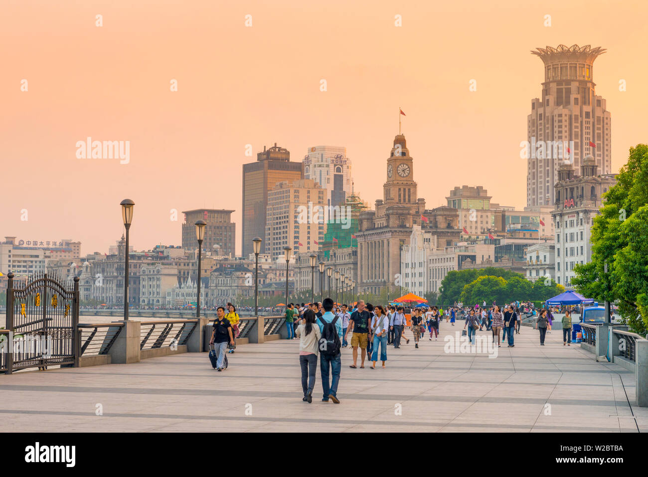 China, Shanghai, Huangpu District, The Bund Stock Photo