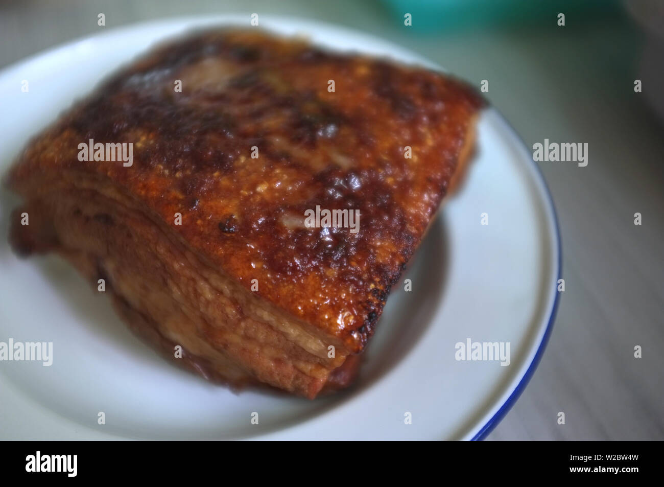 Oriental Roast Pork Belly or Crispy pork . Thai food Stock Photo Alamy