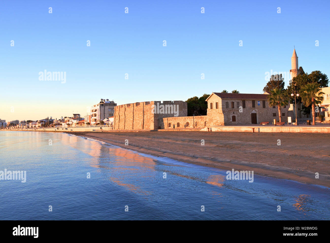 Larnaka Fort, Medieval Museum and Grand Mosque, Larnaka, Cyprus, Eastern Mediterranean Sea Stock Photo