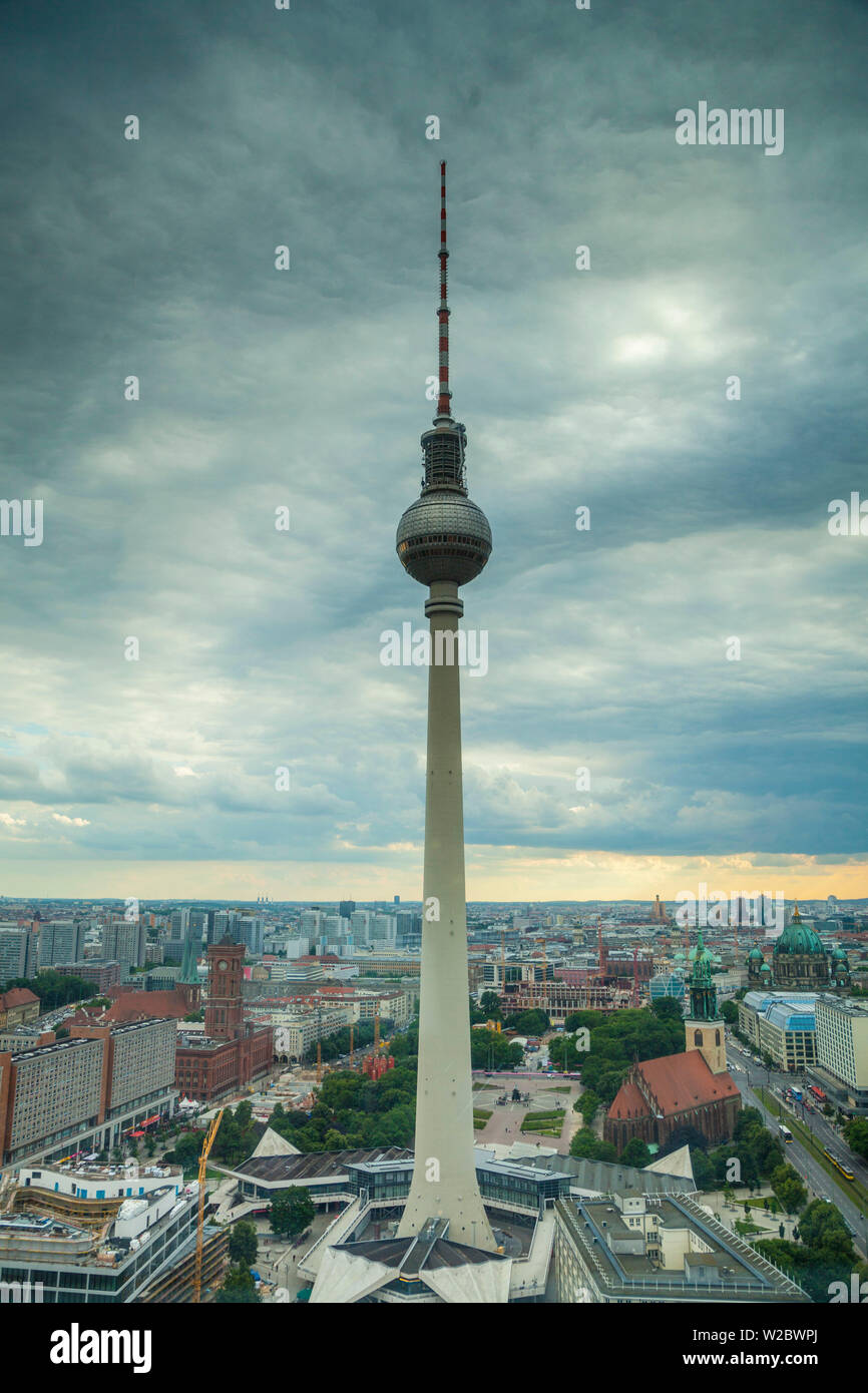 Fernsehturm, Alexanderplatz, Berlin, Germany Stock Photo