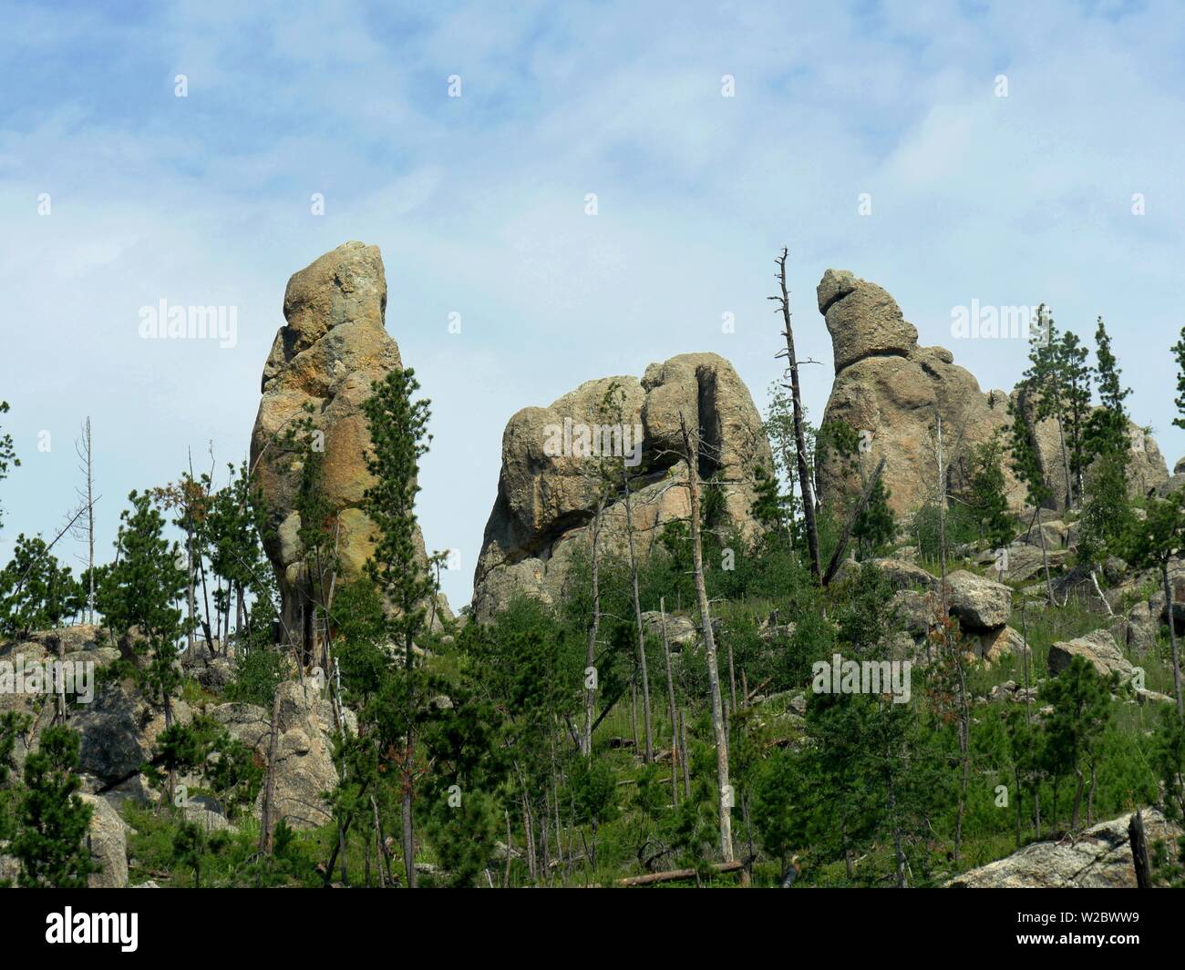 Granite rock formations sticking out to the skies, one of the best ...