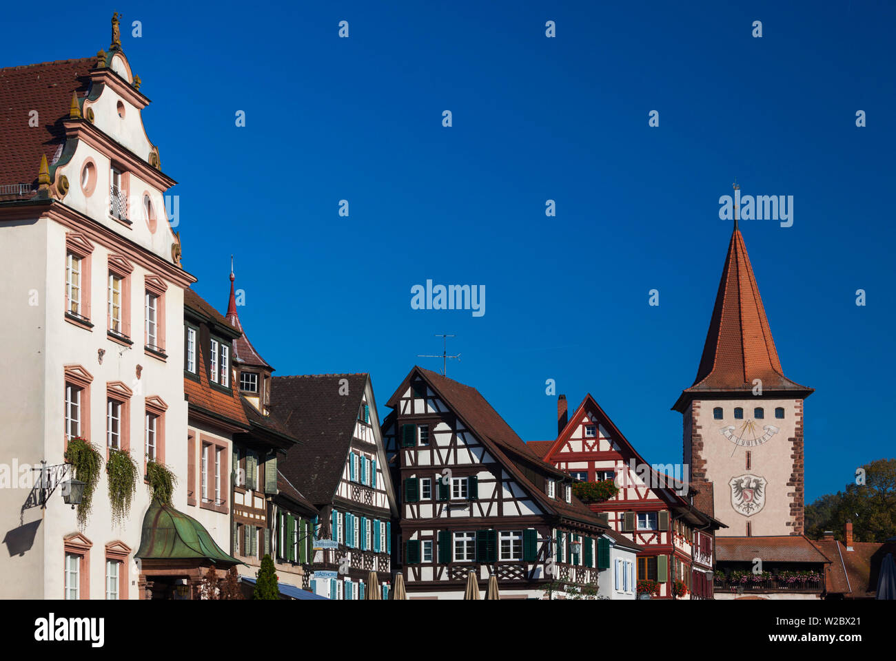 Germany, Baden-Wurttemburg, Black Forest, Gengenbach, buildings along the Hauptstrasse Stock Photo