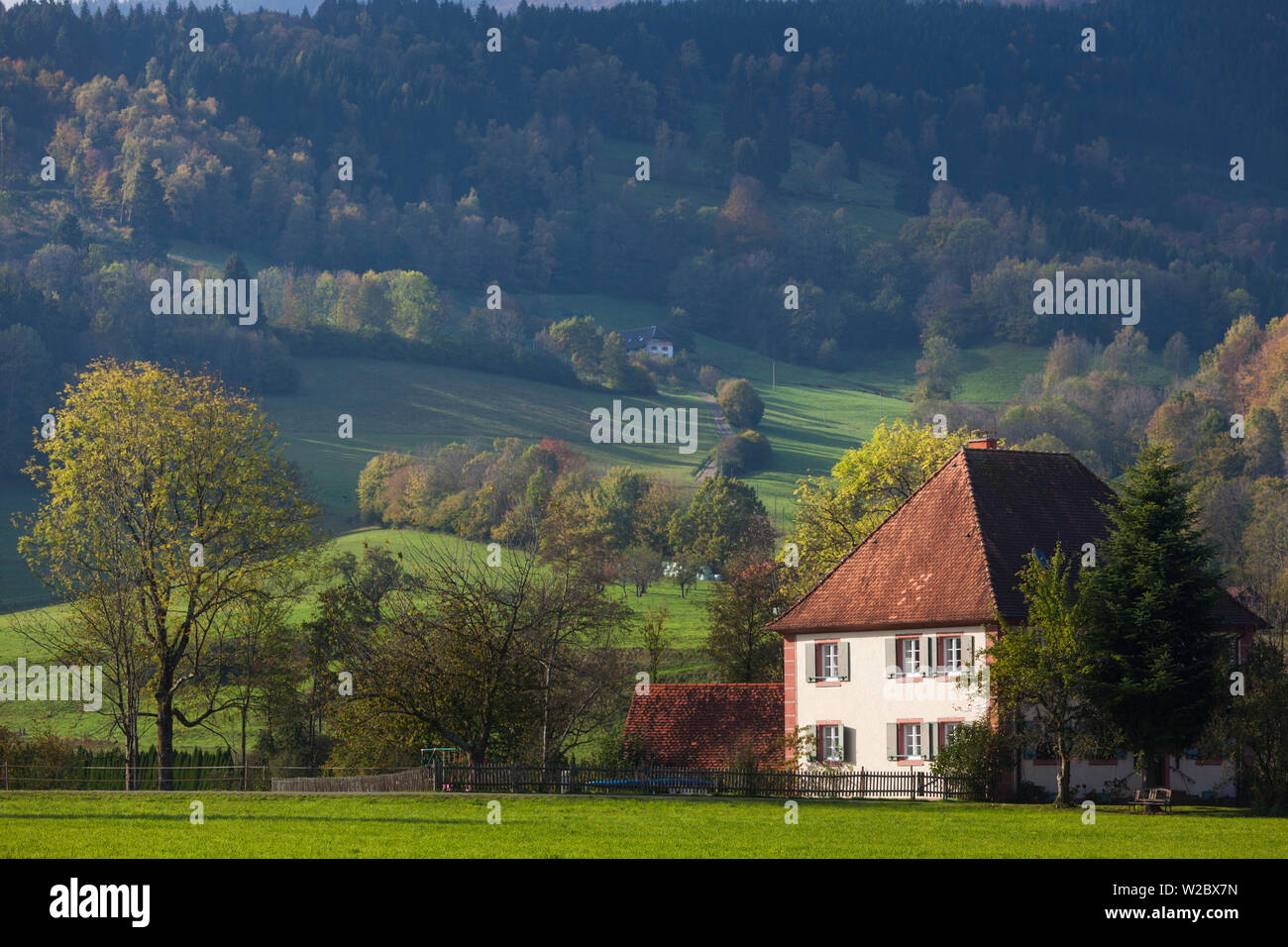 Germany, Baden-Wurttemburg, Black Forest, Oberried, valley view Stock Photo