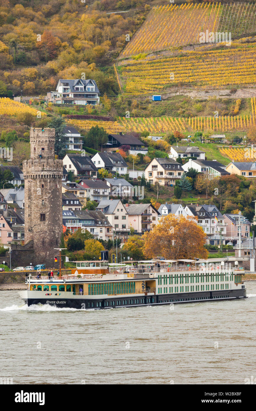 Defense Towers Of The Medieval Town Of Oberwesel In Rhine Valley, Germany  Stock Photo, Picture and Royalty Free Image. Image 85474711.