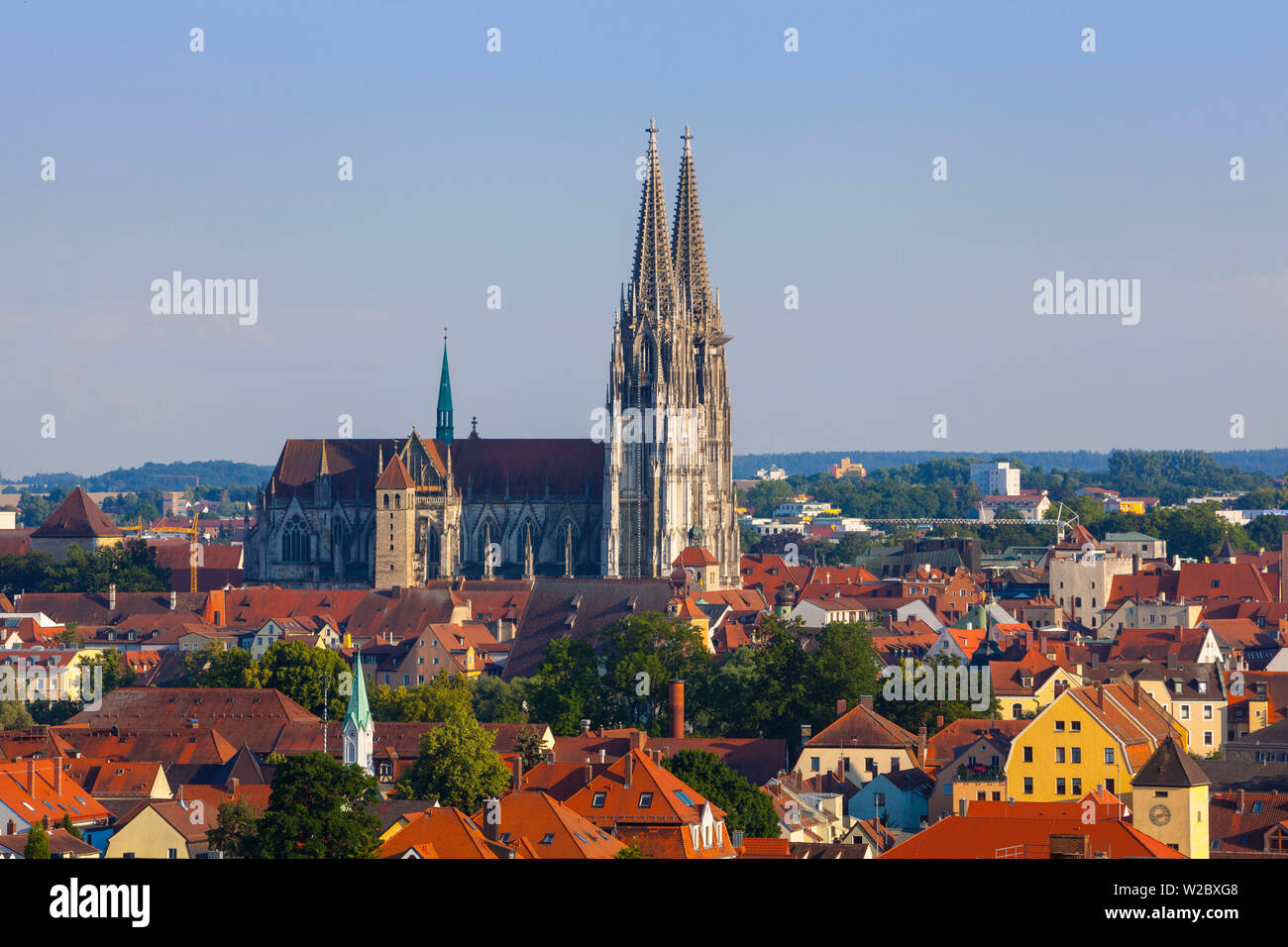 St. Peter's Cathedral, Regensburg, Upper Palatinate, Oberpfalz, Bavaria/Bayern, Germany, Deutschland Stock Photo