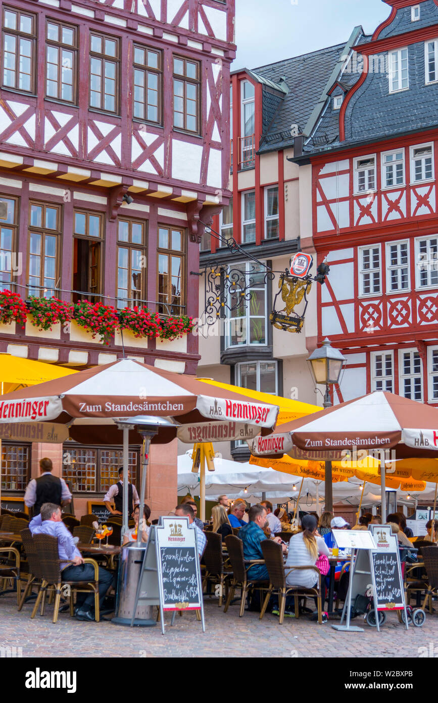 Germany, Hessen, Frankfurt Am Main, Altstadt (Old Town), Romerberg Stock Photo