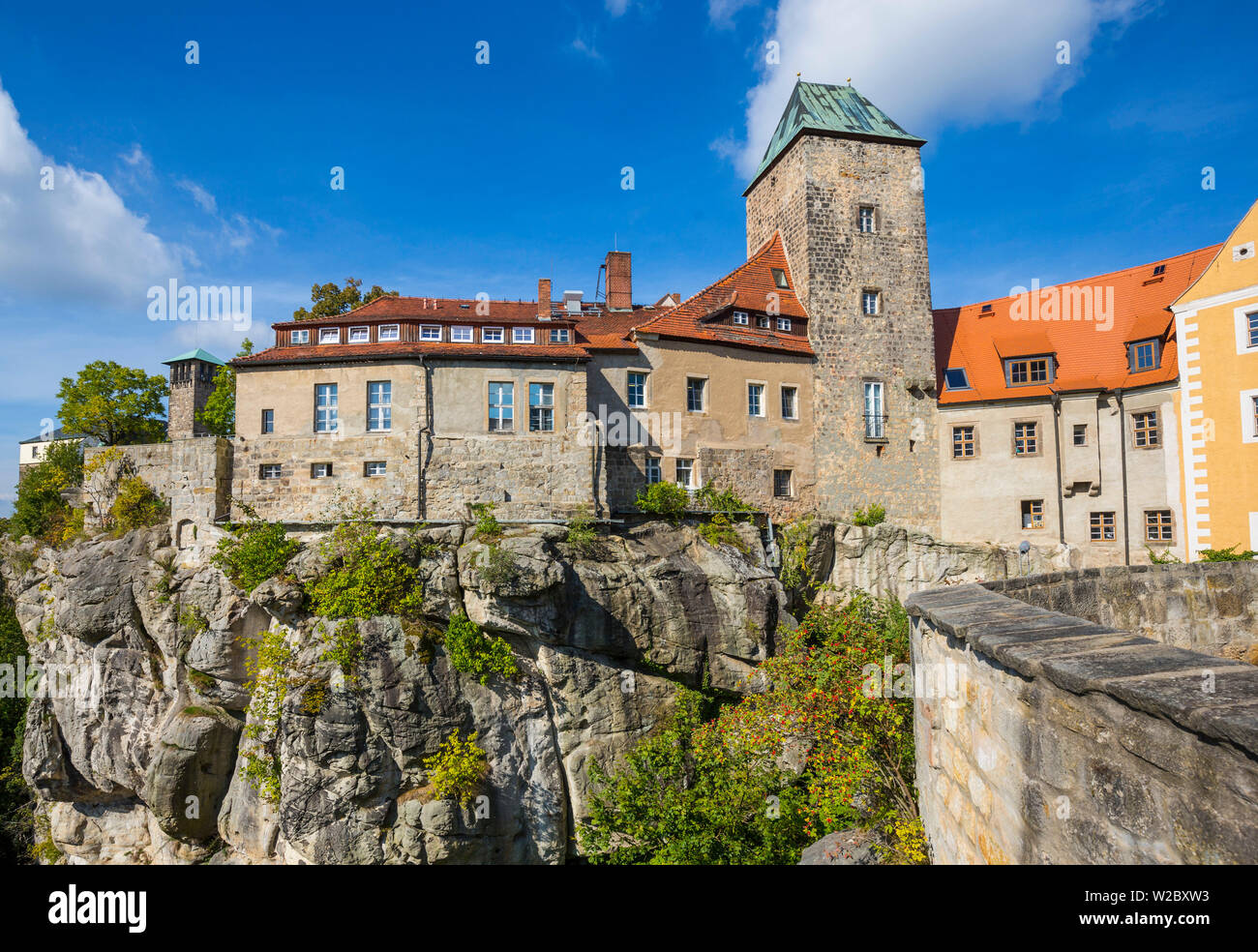 Hohnstein castle, Hohnstein, Saxon Switzerland National Park, Saxony, Germany Stock Photo