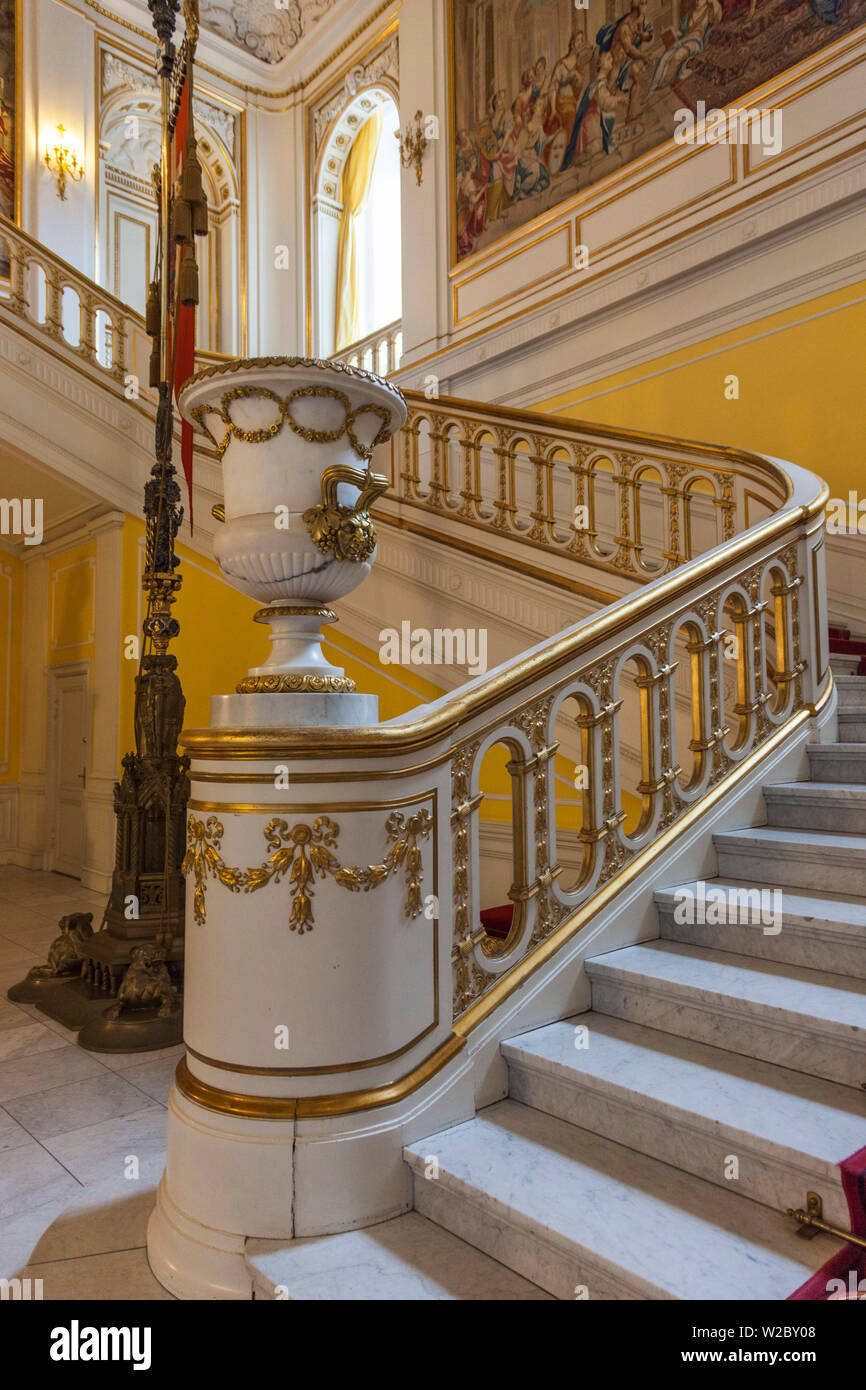 Denmark, Zealand, Copenhagen, Christianborg Palace, staircase Stock Photo