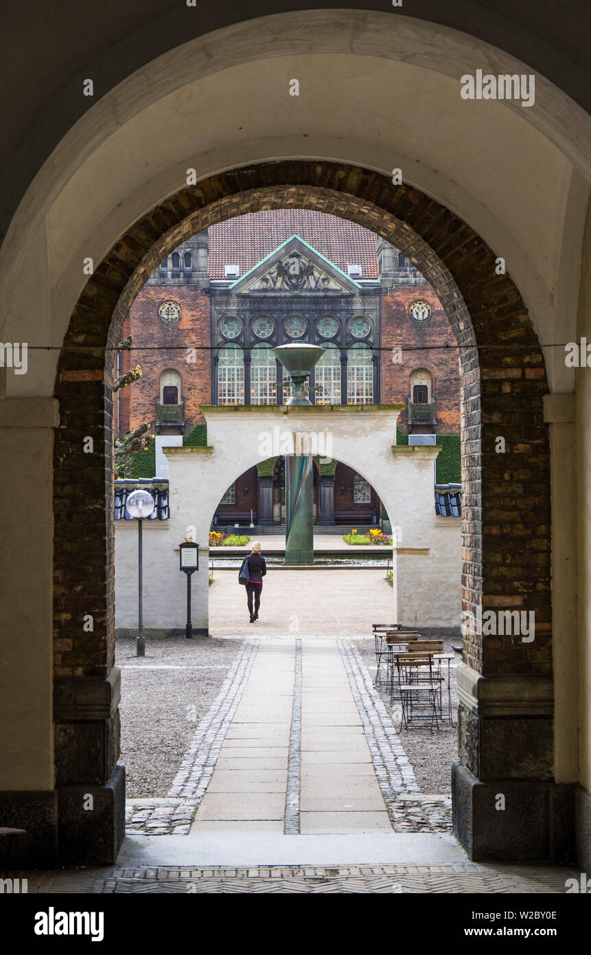 Denmark, Zealand, Copenhagen, Christianshavn neighborhood, archway Stock Photo