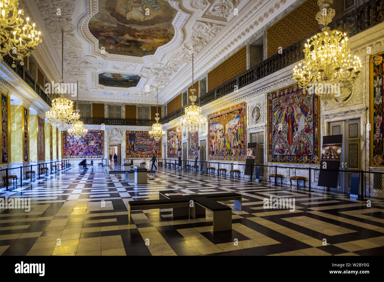 Denmark, Zealand, Copenhagen, Christianborg Palace, The Royal Reception Chambers, tapestry room Stock Photo