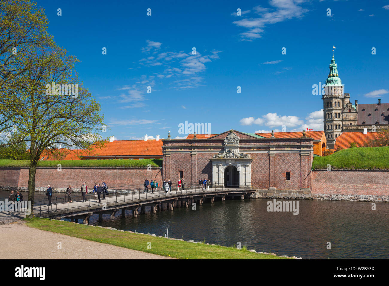 Denmark, Zealand, Helsingor, Kronborg Castle, also known as Elsinore Castle, from Shakespeare's Hamlet Stock Photo