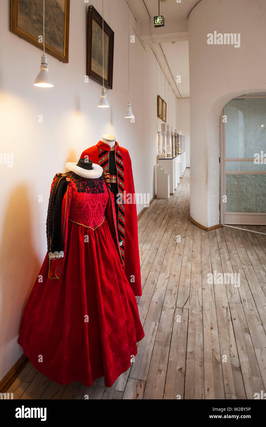 Denmark, Jutland, Kolding, Koldinghus Castle, royal costumes Stock Photo
