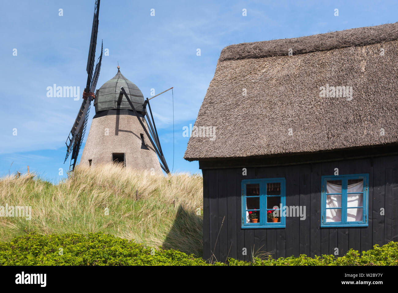 Denmark, Jutland, Skagen, old windmill Stock Photo