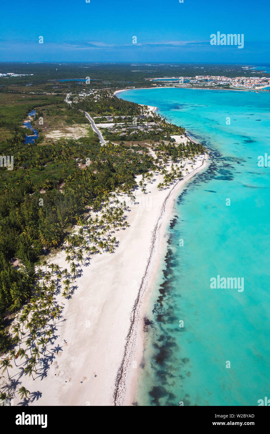 Dominican Republic, Punta Cana, Cap Cana, View of Juanillo Beach Stock Photo