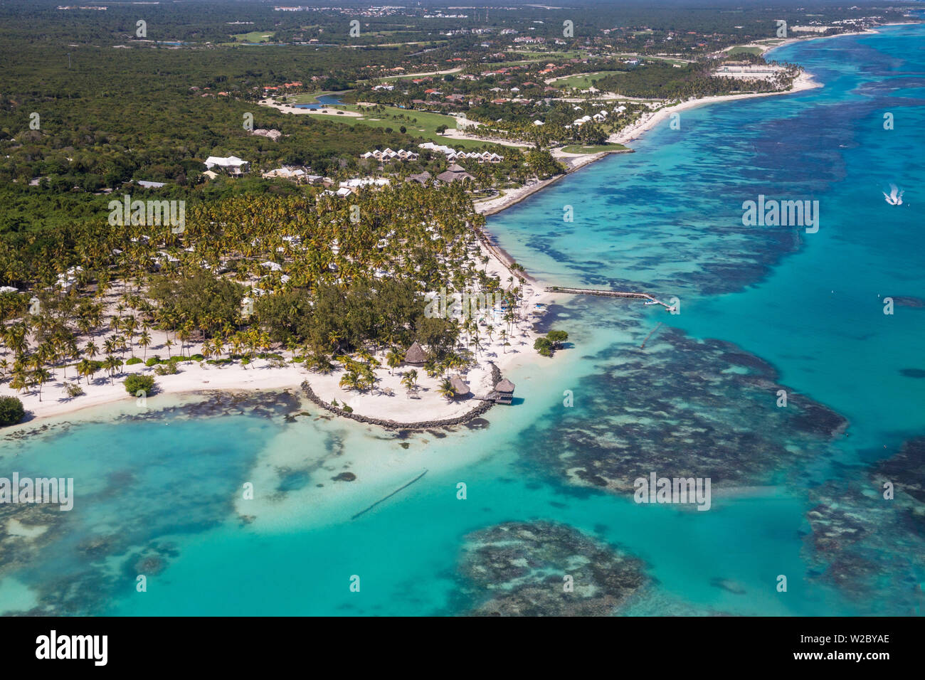Dominican Republic, Punta Cana, View of Cap Cana, Juanillo Stock Photo