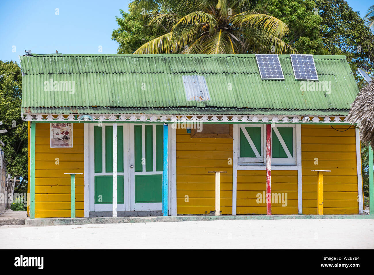 Dominican Republic, Punta Cana, Parque Nacional del Este, Saona Island, Mano Juan, a picturesque fishing village Stock Photo