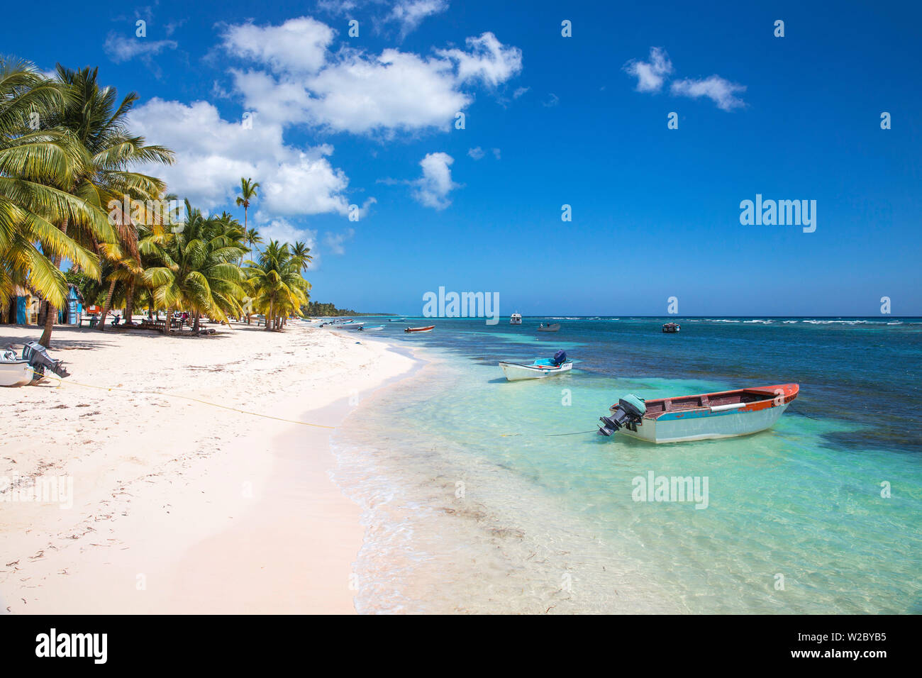 Dominican Republic, Punta Cana, Parque Nacional del Este, Saona Island, Mano Juan, a picturesque fishing village Stock Photo