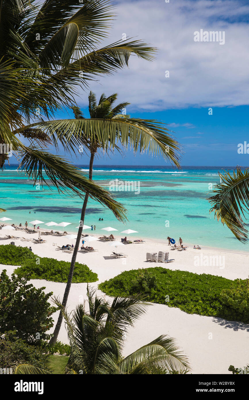 Dominican Republic, Punta Cana, Playa Blanca, Beach at The Westin Puntacana Resort & Club Stock Photo