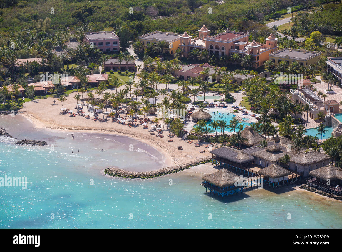 Dominican Republic, Punta Cana, Cap Cana, View of The Sanctuary Cap Cana Resort and Spa, Stock Photo