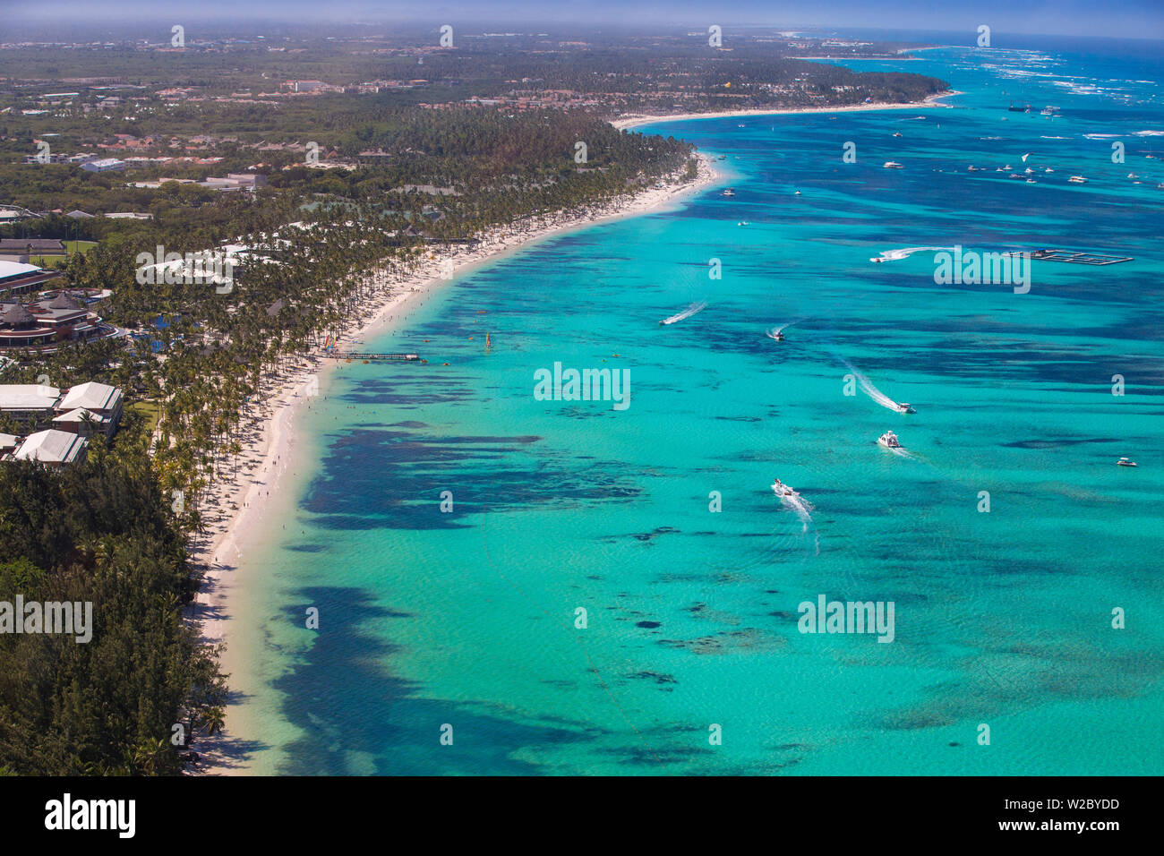 Dominican Republic, Punta Cana, View of Bavaro beach Stock Photo