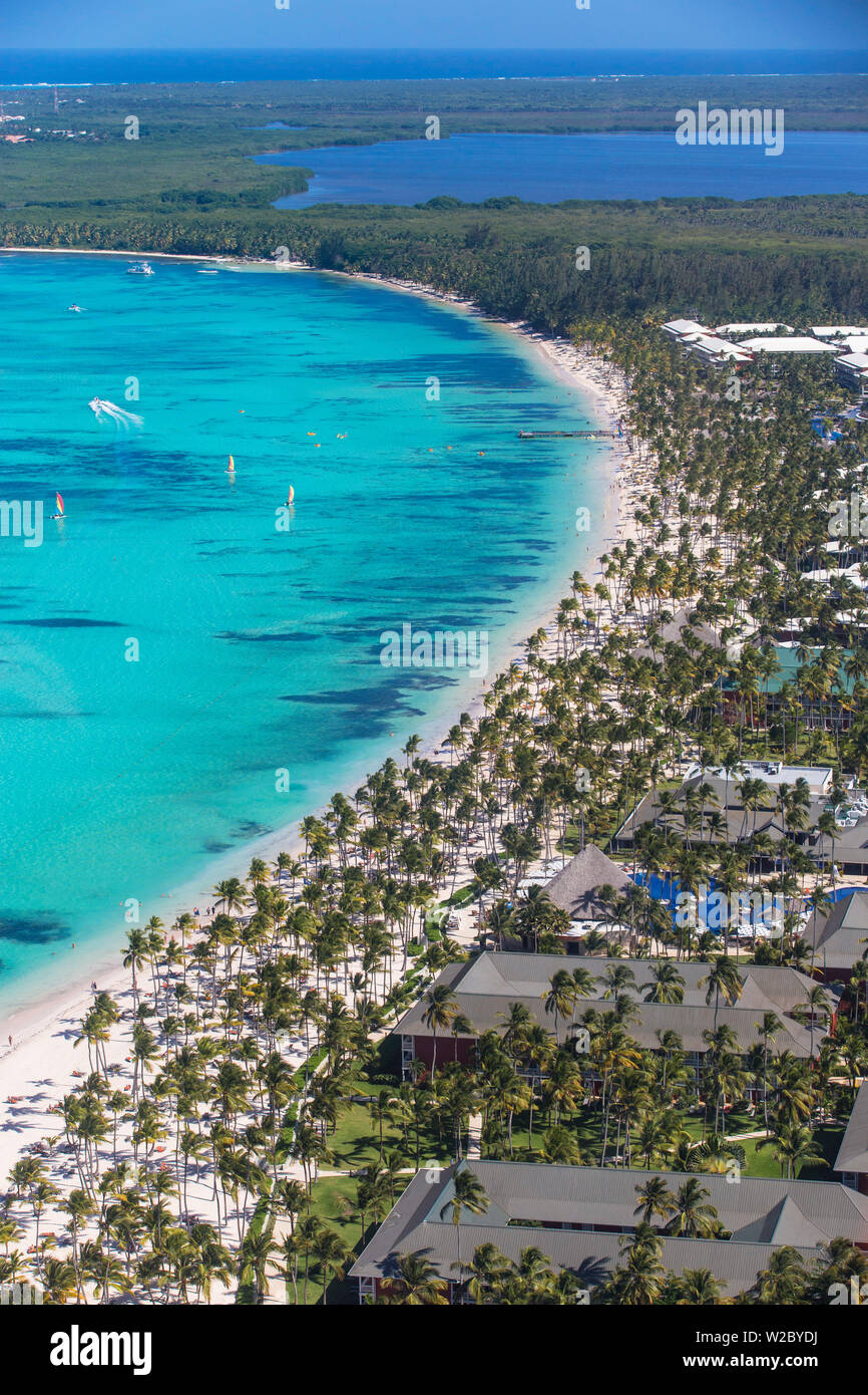 Dominican Republic, Punta Cana, View of Bavaro beach Stock Photo