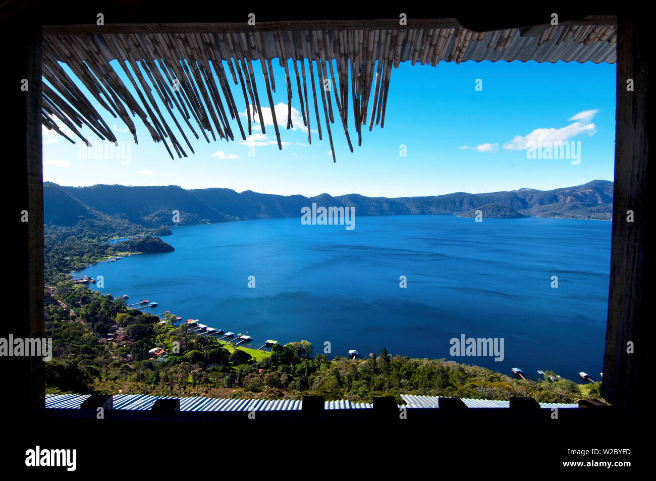 Lago De Coatepeque, Lake Coatepeque, Crater Lake, El Salvador, Department Of Santa Ana Stock Photo