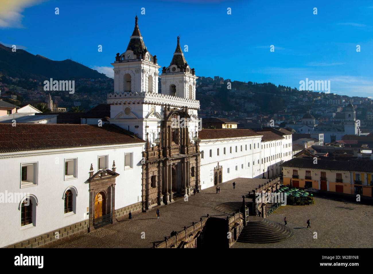 San Francisco Church And Monastery, 16th Century, Old Town, Centro Historico, UNESCO World Cultural Heritage Site, San Francisco Plaza, Quito, Ecuador Stock Photo