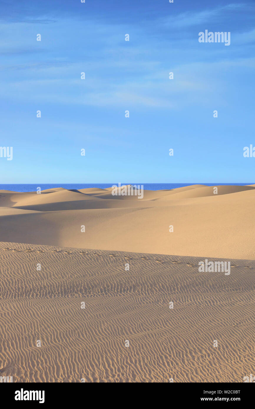 Maspalomas Sand Dunes, Gran Canaria, Canary Islands, Spain, Atlantic Ocean, Europe Stock Photo