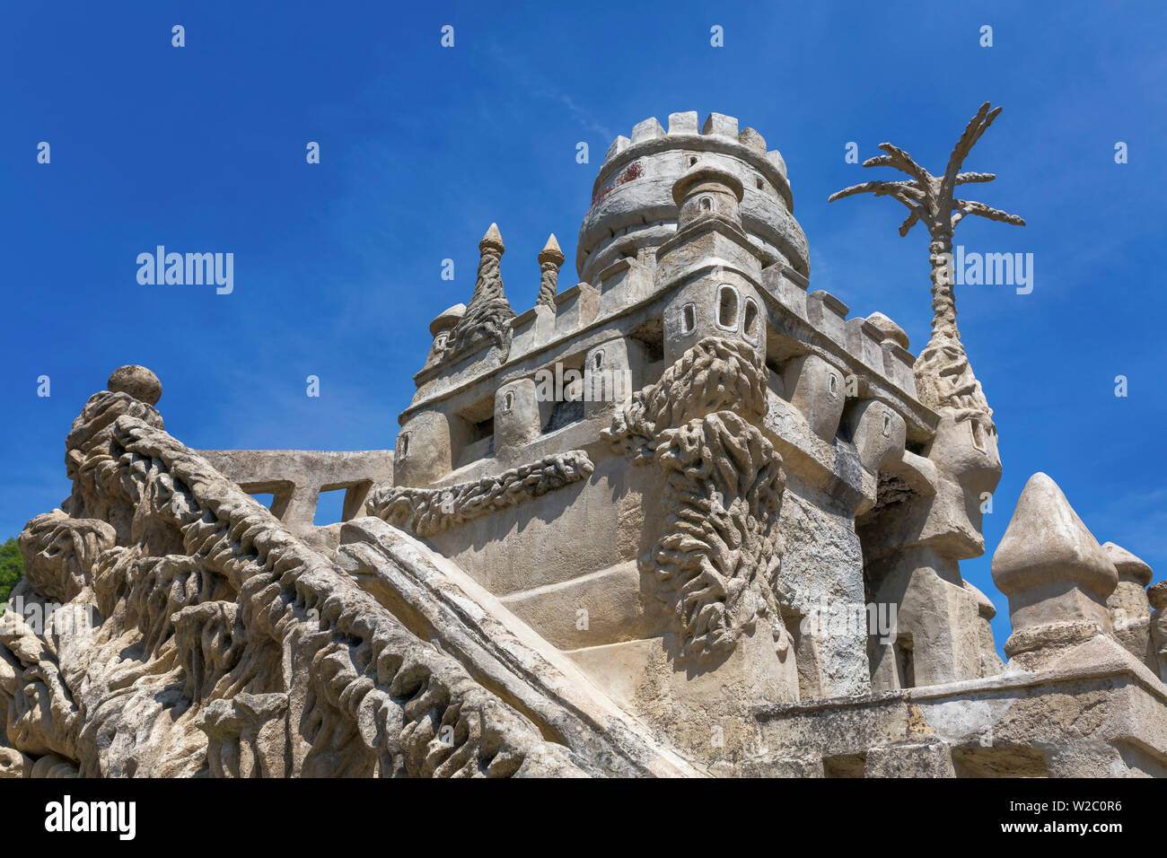 Le Palais ideal, Ideal Palace by Ferdinand Cheval, Hauterives, Drome department, France Stock Photo