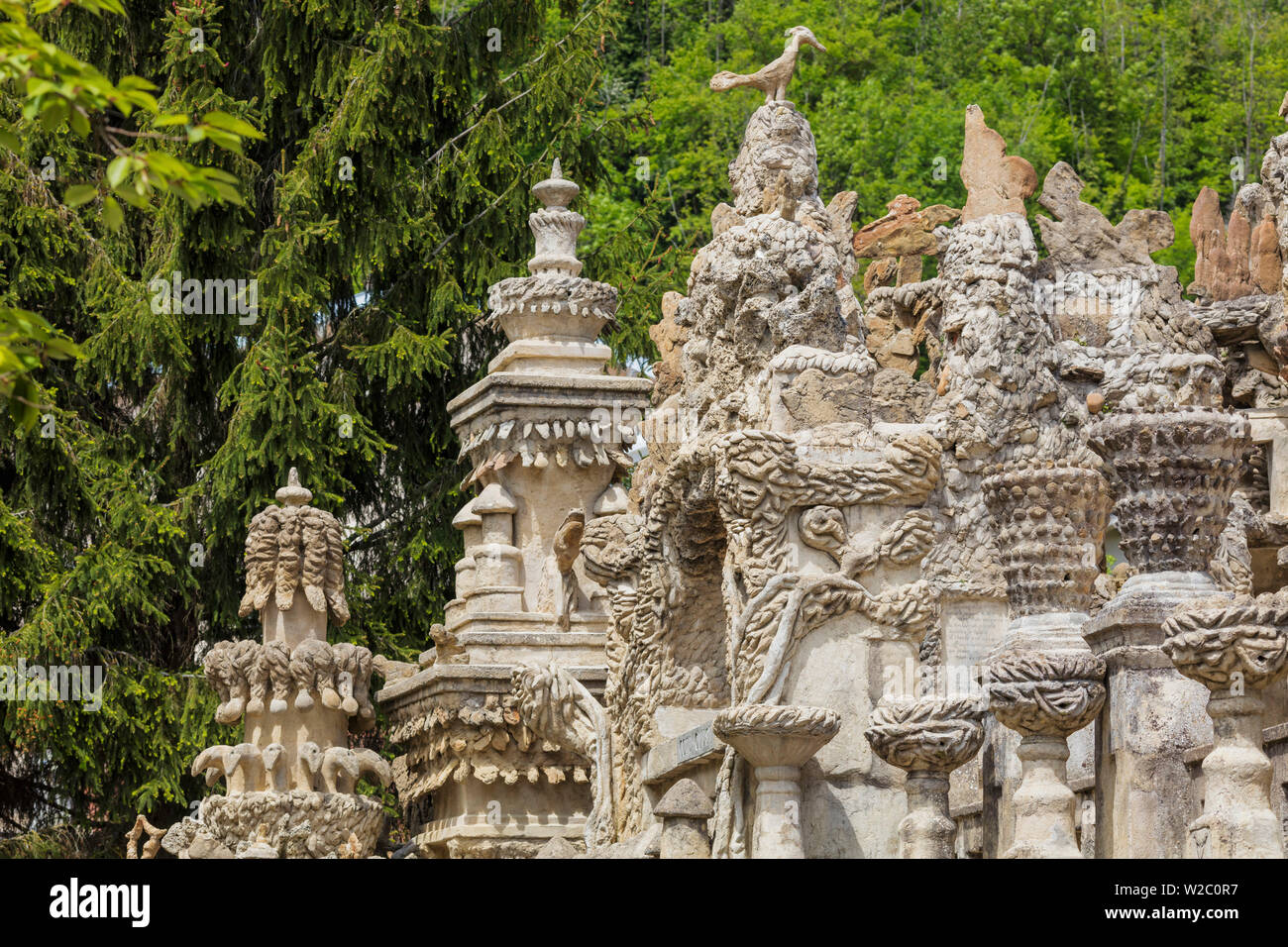 Le Palais ideal, Ideal Palace by Ferdinand Cheval, Hauterives, Drome department, France Stock Photo