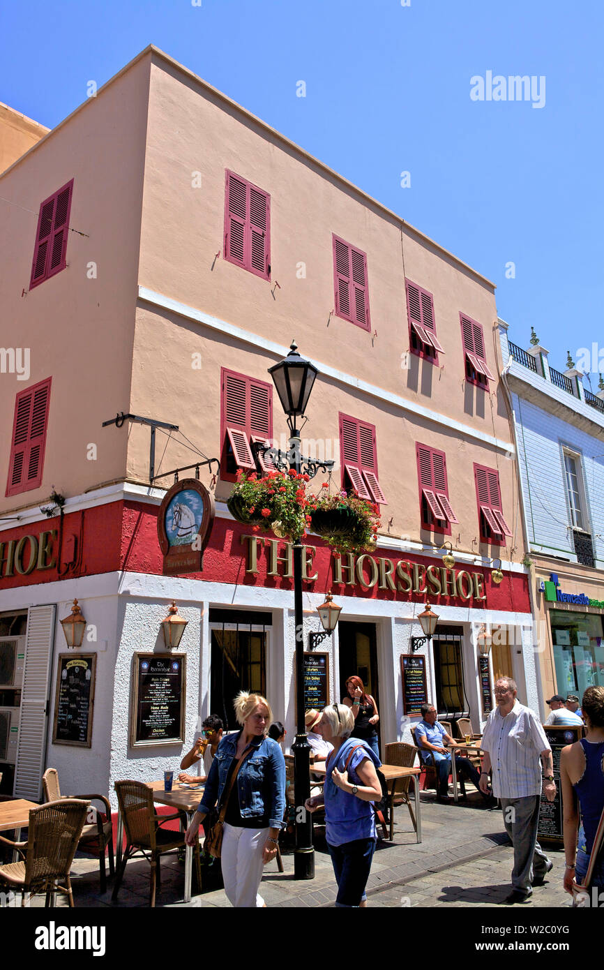 Pub, Gibraltar, Cadiz Province Stock Photo