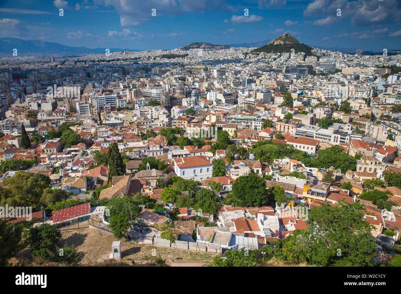 Greece, Attica, Athens, Greece, Attica, Athens, View of Central Athens Plaka towards