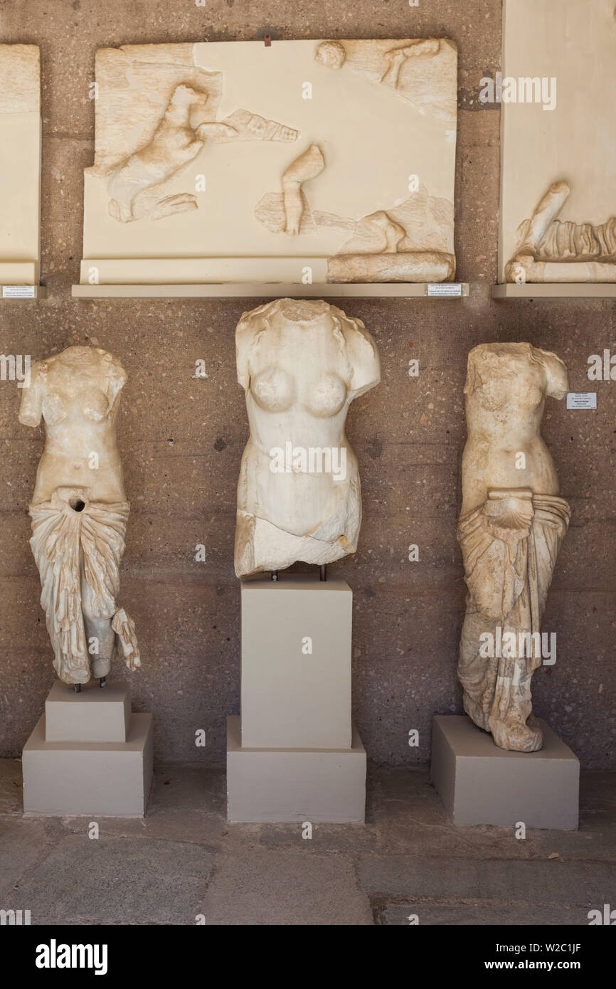 Greece, Peloponese Region, Corinth, Ancient Corinth, museum, statues Stock Photo